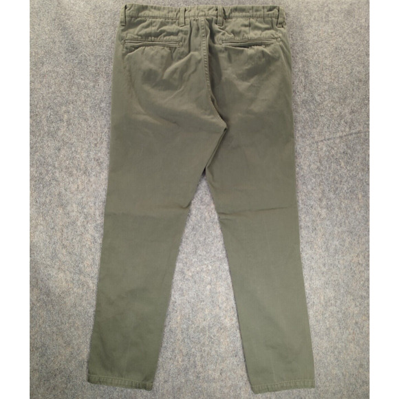 Argus Matchstick Chino Pants 34x30 Men's Green Mid-Rise Flat Front Casual - Picture 2 of 11